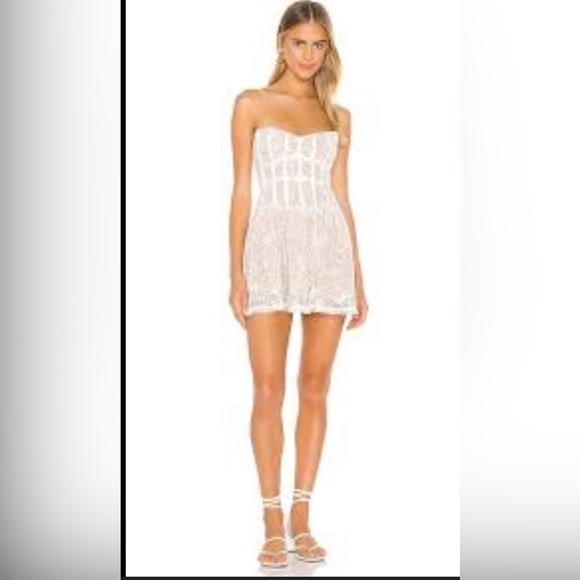 For Love And Lemons Pink Lace Mini Dress - Picture 7 of 8